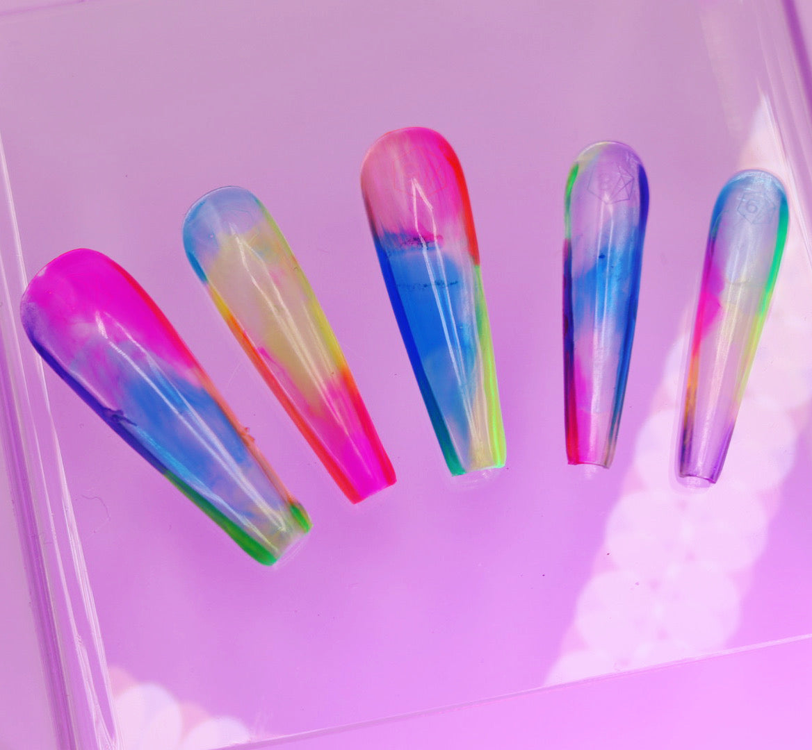 Rainbow Jelly Nail Set